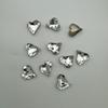 Manicure Coração Torto Joias de Diamante Atacado Coração Coração Torto Rosa Branco Explosivo Fundo Pontiagudo Diamante Vidro Diamante Unha Diamante Acessórios