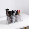 Caja de Almacenamiento para Cosméticos, Estante de Almacenamiento, Estante de Almacenamiento para Brochas de Mesa de Maquillaje, Almacenamiento de Caja para Lápices de Cejas de Escritorio, Transparente a Prueba de Polvo al por Mayor