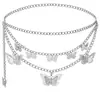 Nueva cadena de cintura metálica de sol y luna transfronteriza para mujer, combinación simple para vestidos, cinturón de cintura extendido, accesorio de cintura de moda
