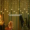 Luces de Cortina de Copos de Nieve LED Luces de Barra de Hielo Luces Decorativas Navideñas Solares Decoración Festiva Faroles de Cono de Hielo Faroles Festivos