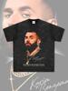 Camiseta de Manga Corta Estampada Benima Karim Benzema Estilo Retro Americano Transfronteriza Sudadera con Capucha Versátil Cuello Redondo Pesado