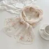 Novo Estilo Lenço Longo de Seda para Mulheres, Lenço de Chiffon 100% Seda de Amora, Versátil e de Alta Qualidade, Lenço de Primavera e Verão, Lenço de Pescoço, Echarpe