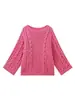Comercio Exterior Transfronterizo Spot 2025 Estilo Europeo y Americano Moda Femenina Versátil Suéter de Punto Trenzado de Cinco Colores Manga Larga