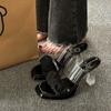 Sandalias de Tacón de Cristal de Estilo Francés de Alta Gama 2025 para Mujer, Estilo Hada de Verano, Sandalias Transparentes de Tacón Alto