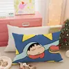 Funda de almohada de terciopelo ártico linda de invierno de Crayon Shin-Chan para niños, forrada de forro polar, 30x50 cm, funda individual para almohada, dormitorio de estudiante