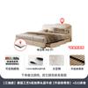 Cama de Cuero Ji y Orejas de Elefante Simple Moderna Caja Alta de Almacenamiento con Cajón Cama para Apartamento Pequeño Almacenamiento de Mesita de Noche Cama Principal