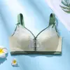 Encaje Látex Copas Orejas de Conejo Fino y Cómodo Mostrando Senos Grandes Sujetador Pequeño sin Aros Push-up Ajustable Lencería para Mujer 285