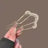 Grampo de Cabelo em U Presilha de Cabelo com Pérola Ferramenta de Fixação de Coque Pente de Cabelo Pente de Quatro Dentes Grampo de Cabelo Acessório de Cabelo para Mulheres
