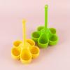 Bandeja de Silicona para Cocinar Huevos al Vapor, Grado Alimenticio, Resistente a Altas Temperaturas, 5 Agujeros, para Huevos Cocidos, Comida Complementaria Infantil, Irrompible, Herramienta para Cocinar Huevos con Separación de Agua