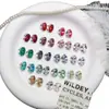 K9 Transparente Sin Base Brillante 8*12 Huevo de Paloma Bola de Diamante Apilable Acabado de Pedrería Decoraciones de Uñas Portátiles de Lujo Ligero