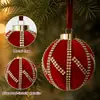 Nuevo adorno de bola de Navidad transfronterizo de 8 cm, bola de tela hecha a mano con pedrería, bola de decoración navideña para arreglo festivo y decoración colgante