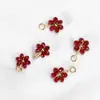 Aço Inoxidável 304 Cristal Flor Pequena Margarida Cristal Contas Pingente DIY Brincos Colar Pulseira Acessórios de Joias