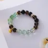 Pulseira de Cristal de Fluorita Verde Natural, Pulseira de Design Original Exclusivo da Moda para Mulheres, Pulseira Versátil e de Alto Padrão