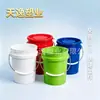 Cubo de Almacenamiento de Plástico Multifuncional Mini 400ml Transfronterizo, Contenedor Pequeño para Macetas, Cubo Redondo con Asa y Tapa, Cubo Creativo para Manualidades DIY