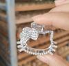 Nueva moda europea y americana clip de metal de alta calidad con personalidad animal para mujer verano pequeño exquisito pasador accesorios para el cabello con diamantes