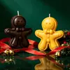 Caixa de Presente Vela de Natal Árvore de Natal Boneco de Gengibre Forma Criativa Vela Perfumada DIY Lembrança de Alta Qualidade Atacado