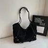 Moda Occidental Retro Bolso de Hombro de Gran Capacidad para Mujer 2025 Invierno Nuevo Bolso Tote Casual para el Trabajo Bolso de Axila