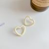 Pendientes de botón Love, pendientes de botón 925, estilo dulce para mujer, diseño simple, sentido de la moda, celebridades de Internet, pendientes de verano en forma de corazón.