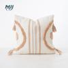 Cojín Retro con Borlas y Acolchado, Funda para Cojín Lumbar de Sofá de Sala de Estar, Decoración de Homestay Estilo Nórdico para Habitación Modelo