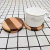 Posavasos Creativo de Madera Maciza Grabado de Logo Bandeja de Té Personalizada de Madera Soporte para Tazas Esterilla de Té Posavasos de Madera para Té Almohadilla Térmica Japonesa