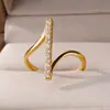 Anillo de circón de diseño de nicho ins de moda simple transfronterizo de AliExpress, joyería versátil simple de personalidad