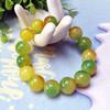 Pulseira de quartzo jade malaio masculina e feminina de contas redondas de aro único de 13mm, fornecimento para barraca de pulseiras, mercado noturno, ponto turístico, atacado