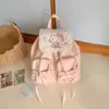 Mochila de Passeio Gato Desenho Animado Japonês Fofo Mochila com Cordão para Menina Bolsa Escolar Macaron Bolsa Doce para Saída de Menina