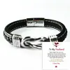 Pulsera de Cuero para Joyería de Hombres, Pulsera de Cuero con Diseño de Giro Magnético de Aleación, Pulsera Estilo Punk, Exclusivamente para Ventas Transfronterizas