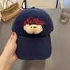 Gorra de Béisbol Bordada con Letras de Oso Muñeco Lindo Nueva de Primavera y Otoño para Mujer, Visera Solar Versátil, Gorra de Pico Retro