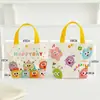 Nueva Bolsa de Lona Estilo Dibujo Animado Linda Gatito Bolso de Mano para Estudiante Versátil de Verano Ropa de Trabajo Bolsa de Gran Capacidad