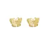 Populares Aretes Antiguos de Oro Arena, Aretes de Mariposa con Filigrana Cortada Estilo Étnico, Diseño Exquisito y Joyería Duradera