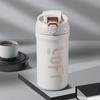 Taza de Café Acompañante Termo de Coche Simple para Hombre Taza Portátil al Aire Libre de Lujo Ligero para Frío y Calor Taza con Popote Grabado