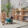 Estante Infantil de Chão Porta Livros Ilustrados Quarto Infantil Estante de Leitura Doméstica Prateleira de Armazenamento para Bebê Estante Pequena Simples de Madeira Maciça