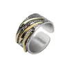 Anillo de Meteoro Vintage para Hombre Tendencia Personalizado Anillo de Dedo Dorado Moda Simple Anillo Abierto para Hombre Plata Anti-Tailandesa