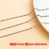Cadena de labios repujada de acero inoxidable, cadena para la clavícula de acero de titanio chapada al vacío en oro, accesorios para joyería DIY hechos a mano al por mayor