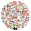 50 Pegatinas de Panda Rojo Uno, Dos y Paso para Laptops, Cuadernos, Fundas de Teléfono Móvil, Tazas Térmicas, Pegatinas Decorativas