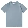 Camiseta de algodón 100% de 220g con logo estampado, cuello redondo, color liso, corte holgado, adecuada para publicidad, eventos culturales y como ropa de trabajo; de manga corta