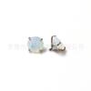 Brincos de titânio F136 com turquesa natural e opala, piercings labiais, joias de piercing em liga de titânio G23, brincos para nariz, acessórios