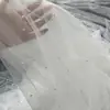 Tecido de rede de pérolas de 3 metros de largura fio de pérola véu de vestido de noiva cortina de cama de princesa cortina de gaze gaze fina macia tecido de fundo de gaze