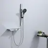 Chuveiro de Hotel para Todas as Estações com Estilo Igual Suspenso Duas Funções Tecla de Piano Controle de Temperatura Armazenamento Conjunto de Chuveiro Plano