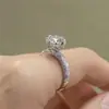 Anel de Diamante Americano Cor D Clareza VVS1 1 quilate Moissanite Renda Platina Diamante Atacado Entrega de Uma Peça