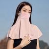Bufanda con Máscara para Mujer Protección Solar Cubierta Facial de Seda Helada Protección UV Máscara Facial de Media Cara Artefacto de Protección para el Cuello Cubierta Facial Delgada