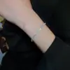 Pulseira Redonda de Zircônia Geométrica Estilo Coreano Ins, Pulseira de Luxo Leve de Alta Qualidade, Fashion, Simples, Versátil, Joia de Mão Exquisita para Mulheres