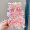 Grampo de Cabelo Flor Laço Fofo Estilo Coreano Acessório de Cabelo para Meninas Pequenas, Presilha para Franja, Grampo de Cabelo para Crianças, Não Danifica o Cabelo, Acessório de Cabelo para Meninas
