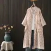 Vestido Largo Estampado Holgado Oversize Estilo Dibujo Animado Japonés Primavera 2026 Vestido Camisa Casual de Longitud Media para Mujer