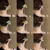 Lírio do vale franja strass rabo de peixe grampo de uma palavra bola redonda coque liga haste de cabelo novo estilo chinês garfo de cabelo feminino