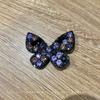 Dulce horquilla de mariposa con pedrería para mujer, flequillo lateral, adorno para la cabeza elegante, pinza superior, flequillo, pinza BB, horquilla, adorno para la cabeza