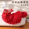 Nueva Toalla de Mano Colgante de Chenilla, Linda Bola de Toalla de Mano para Boda, Diseño Festivo de Dibujos Animados Rojos para Cocina y Baño, Diseño de León