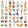 50 Pegatinas de Ilustración de Animales de Dibujos Animados Lindos, Graffiti, Pegatinas Impermeables para Decoración de Diarios y Botellas de Agua DIY