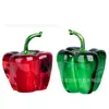 Adornos de Cristal Transfronterizos Cristal de Simulación Pimiento Dulce Decoraciones de Escritorio Pimiento Rojo Verde Fruta Restaurante Decoración del Hogar Lote